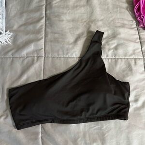 One shoulder athletic bra